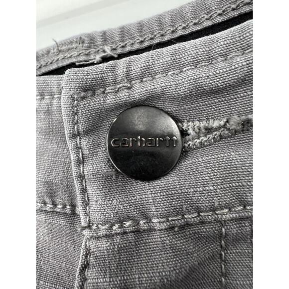 Carhartt Cargo Shorts Mens 40 Gray Carpenter Rip Stop Force Work Relaxed - Picture 5 of 12